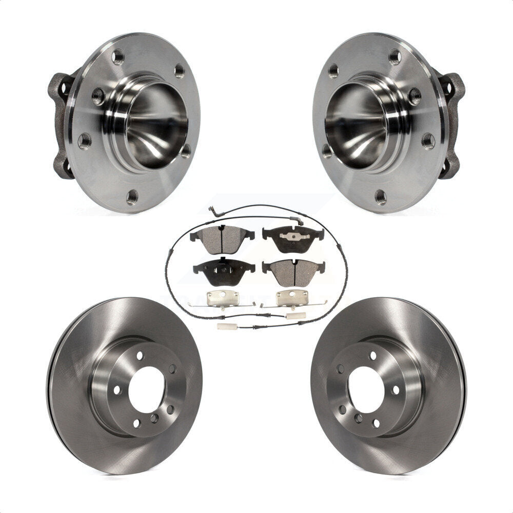 Ensemble de roulement de moyeu avant, Rotor de frein à disque et Kit de plaquettes en céramique pour BMW 328i X