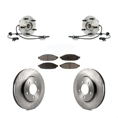 Ensemble de roulement de moyeu avant, Rotor de frein et Kit de plaquettes pour Chrysler Pacific 2007 – 2008