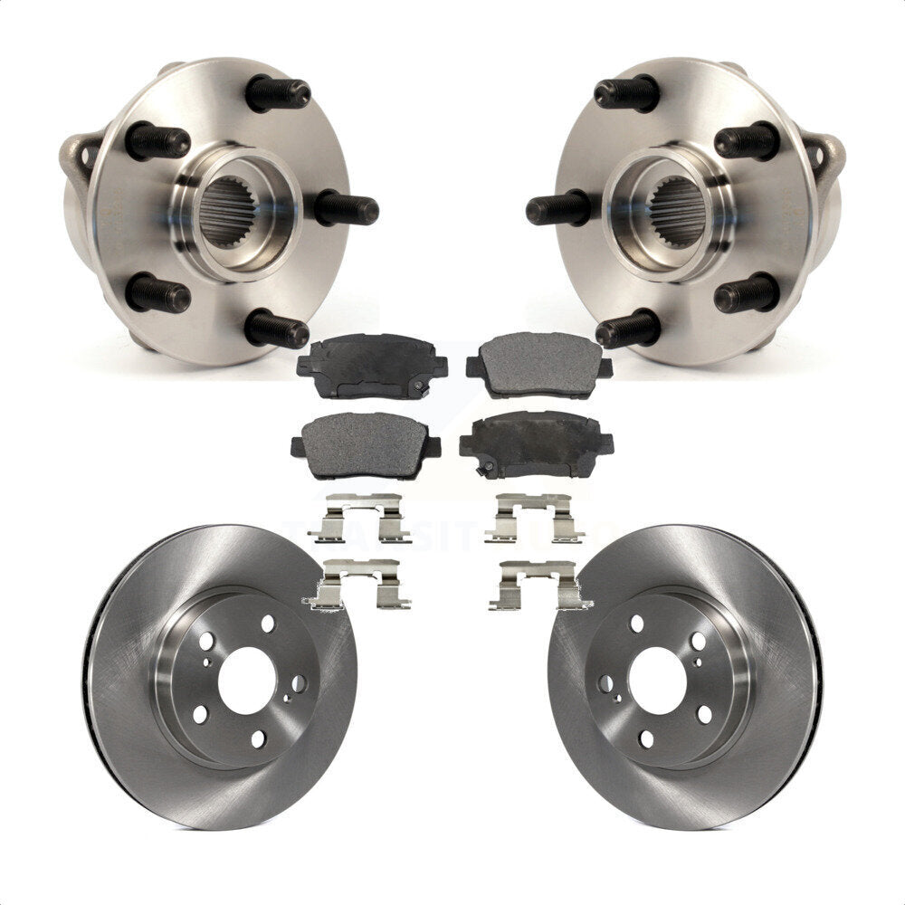 Ensemble de roulement de moyeu avant, Rotor de frein à disque et Kit de plaquettes pour Toyota Priu 2004 – 2009