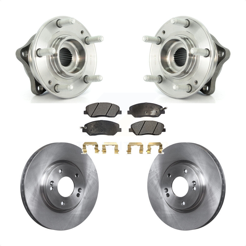 Kit de rotor de frein et de plaquettes d'assemblage de roulement de moyeu avant pour Hyundai Santa F 2007 – 2009