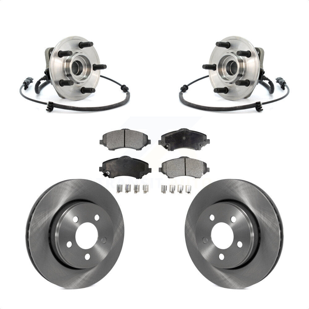 Kit de plaquettes de Rotor de frein à disque, ensemble de roulements de moyeu avant pour Jeep Liberty Dodge Nitr