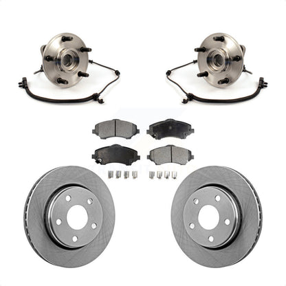 Kit de plaquettes de Rotor de frein à disque, ensemble de roulements de moyeu avant pour Jeep Wrangle 2007 – 2010