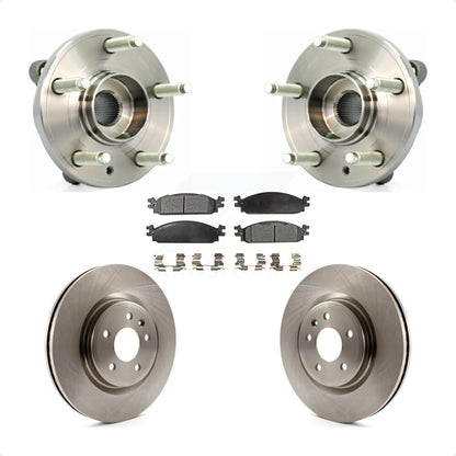 Ensemble de roulement de moyeu avant, Rotor de frein à disque et Kit de plaquettes pour Lincoln MK 2009 – 2010
