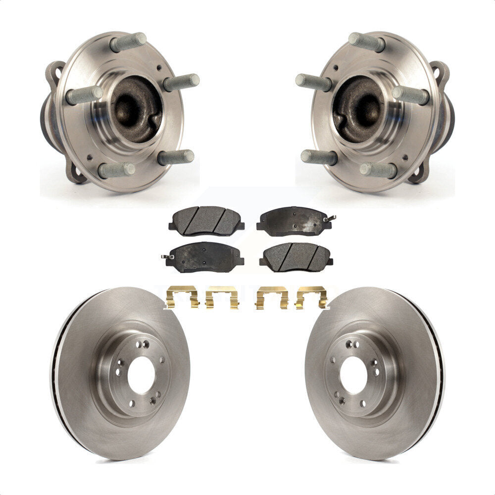 Ensemble de roulement de moyeu avant, Rotor de frein et Kit de plaquettes pour Hyundai Genesis 2012 3.8