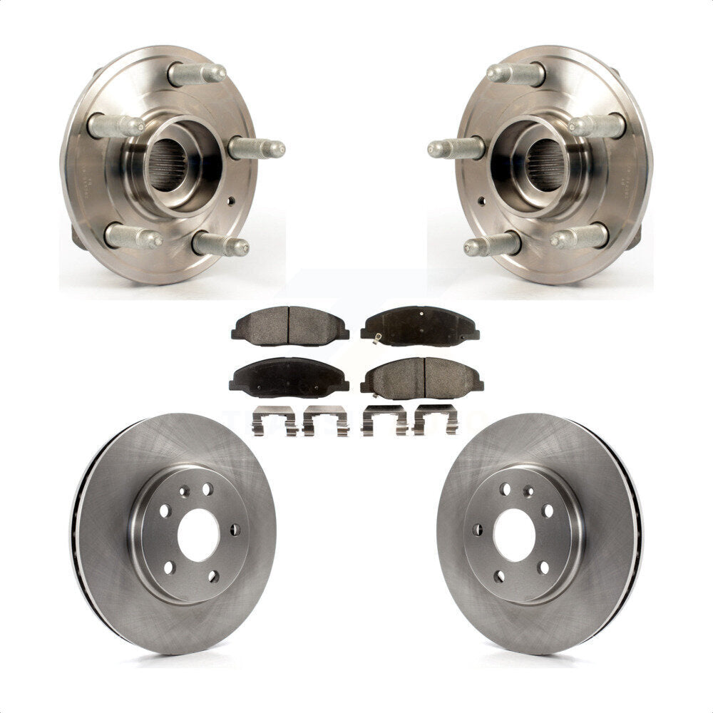 Ensemble de roulement de moyeu avant, Rotor de frein à disque et Kit de plaquettes en céramique pour Cadillac CT