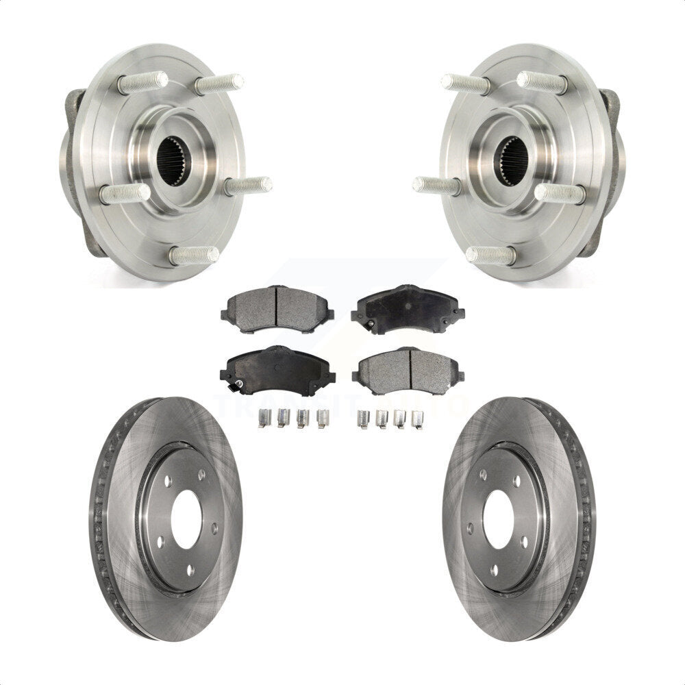 Kit de rotors et plaquettes de frein à disque, ensemble de roulements de moyeu avant pour Dodge Journey