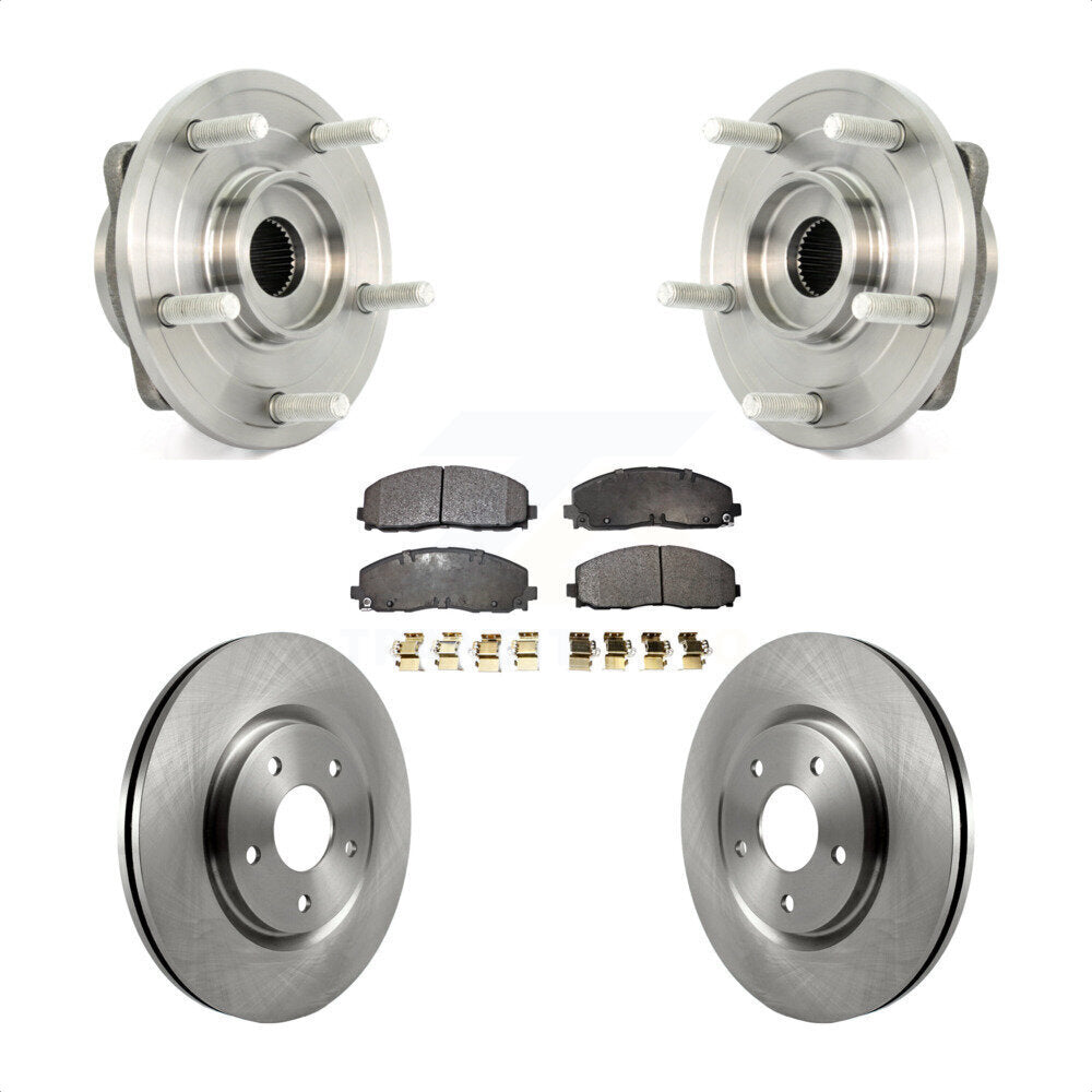 Kit de rotors et plaquettes de frein à disque, ensemble de roulements de moyeu avant pour Dodge Journey