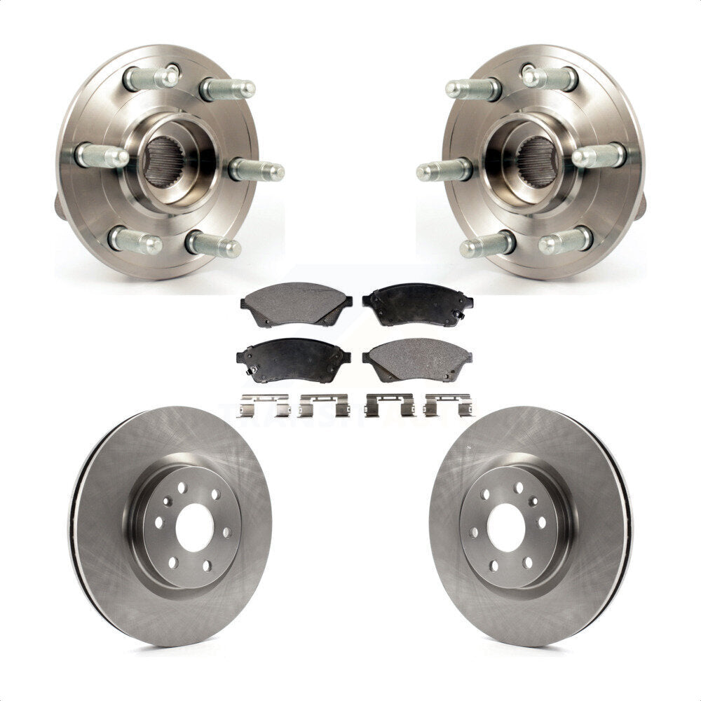 Ensemble de roulement de moyeu avant, Rotor de frein à disque et Kit de plaquettes pour Cadillac SRX Saab 9-4