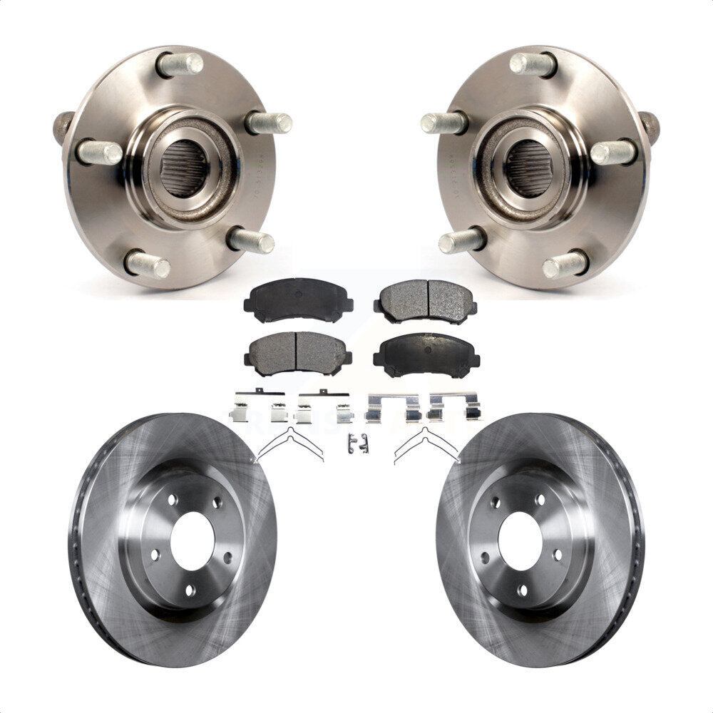 Ensemble de roulement de moyeu avant, Rotor de frein à disque et Kit de plaquettes pour Nissan Rogue Selec