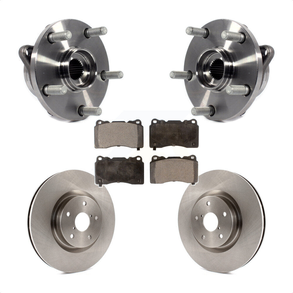 Ensemble de roulement de moyeu avant, Rotor de frein à disque et Kit de plaquettes pour Subaru Impreza WRX ST