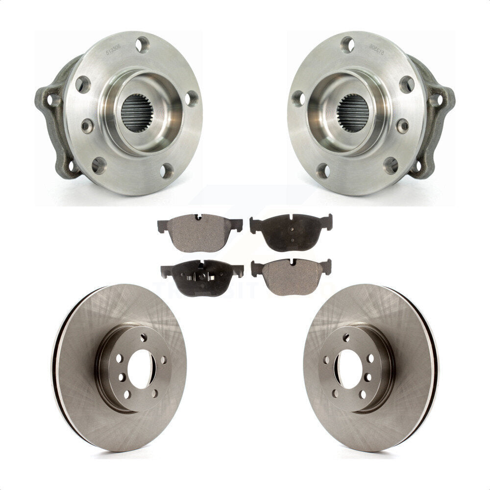 Kit de rotors de frein à disque et de plaquettes en céramique, ensemble de roulements de moyeu avant, pour BMW X5 X6