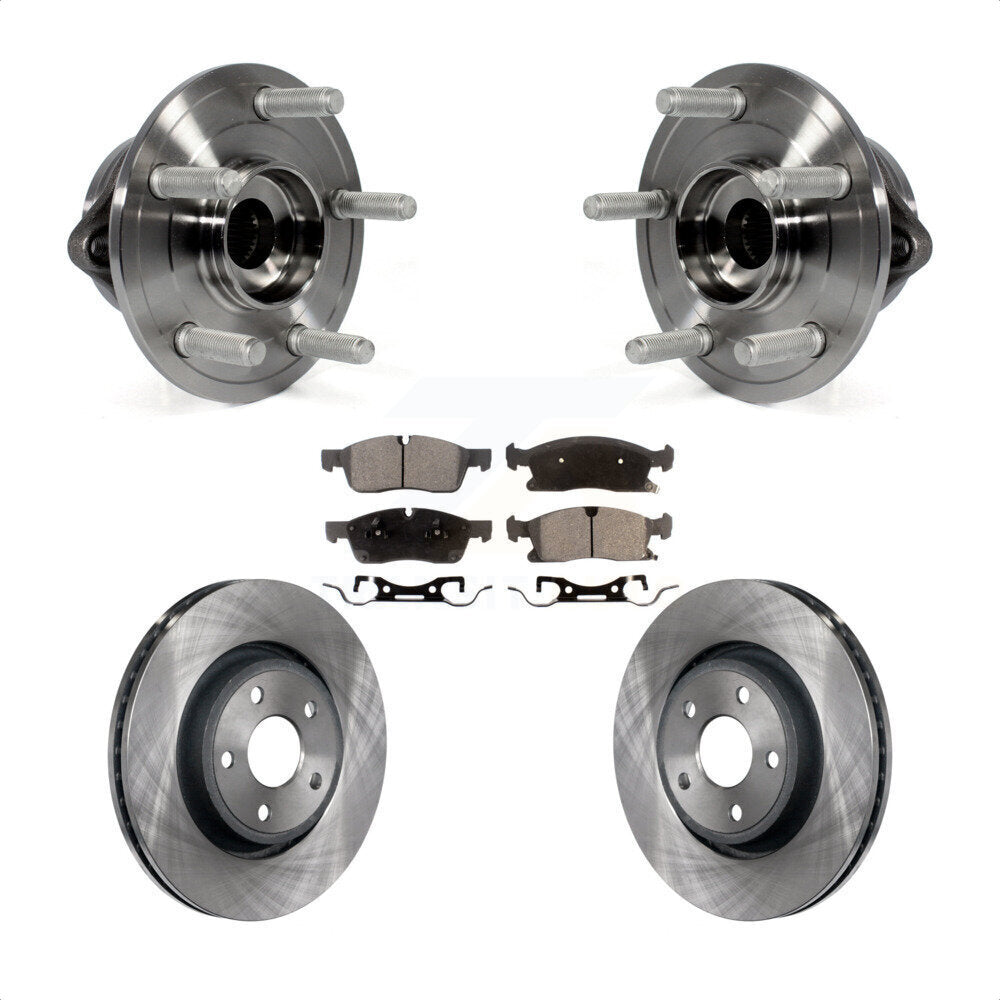 Kit de Rotor et de plaquettes de frein, roulement de moyeu avant, pour Jeep Grand Cherokee Dodge Durango W