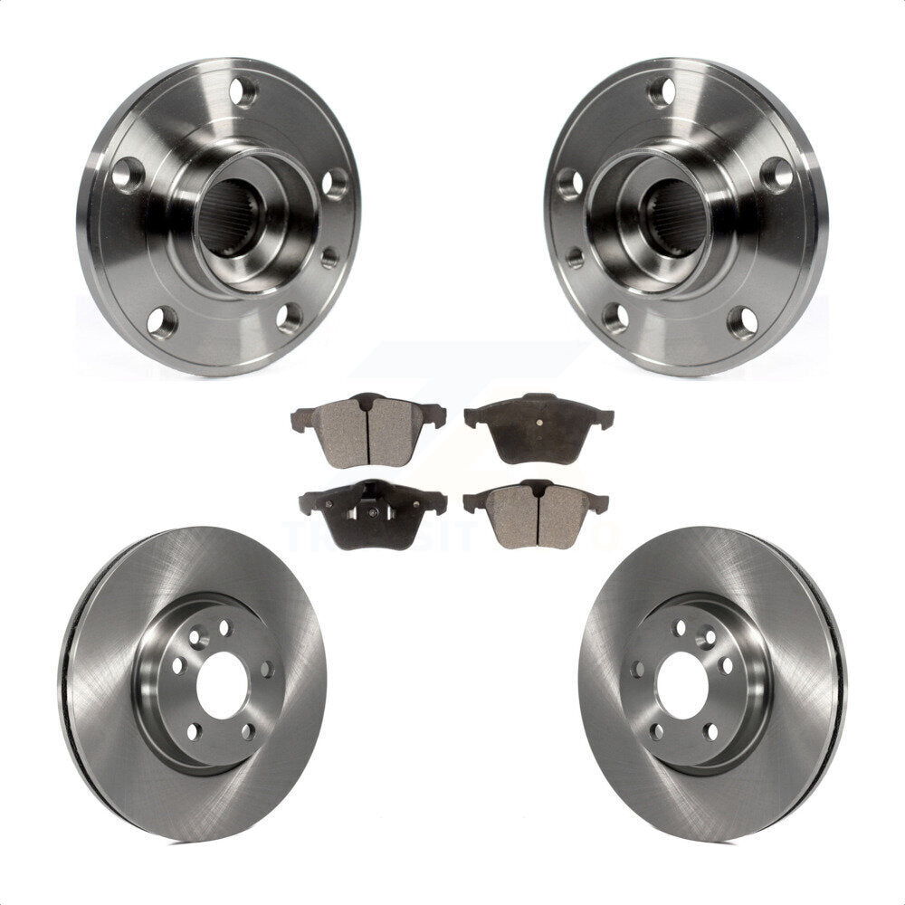 Kit de rotors de frein à disque et de plaquettes en céramique, ensemble de roulements de moyeu avant pour Volvo V70