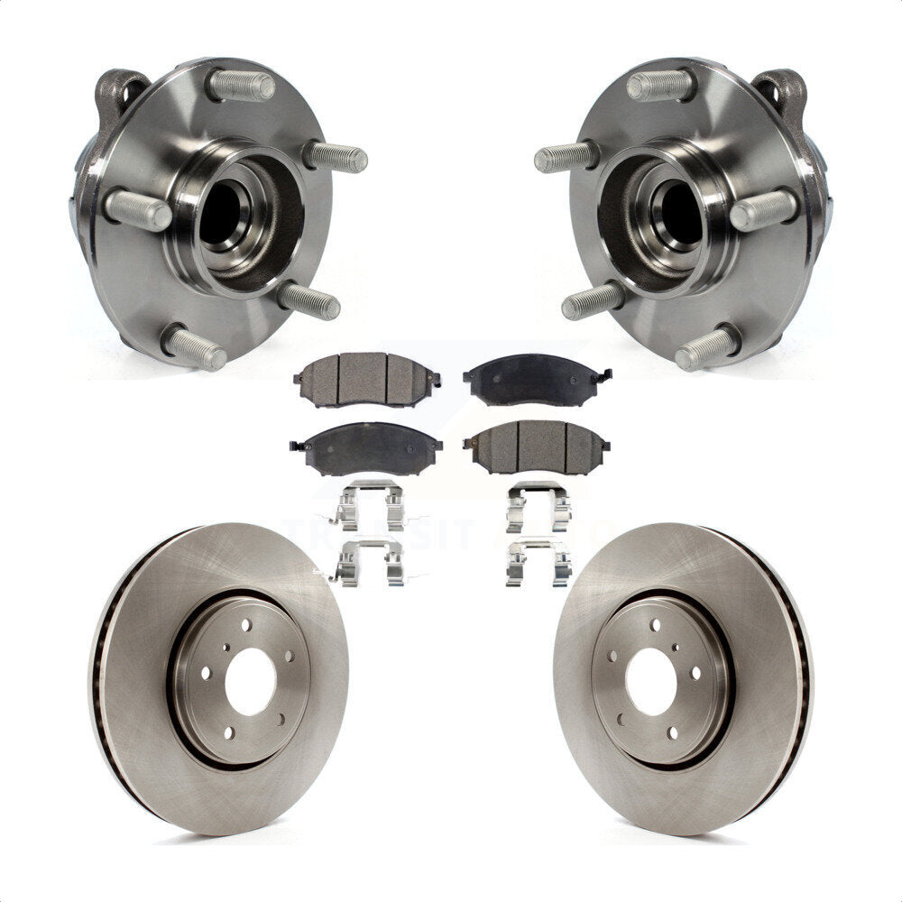 Ensemble de roulement de moyeu avant, Rotor de frein à disque et Kit de plaquettes pour INFINITI FX35 FX37 RW