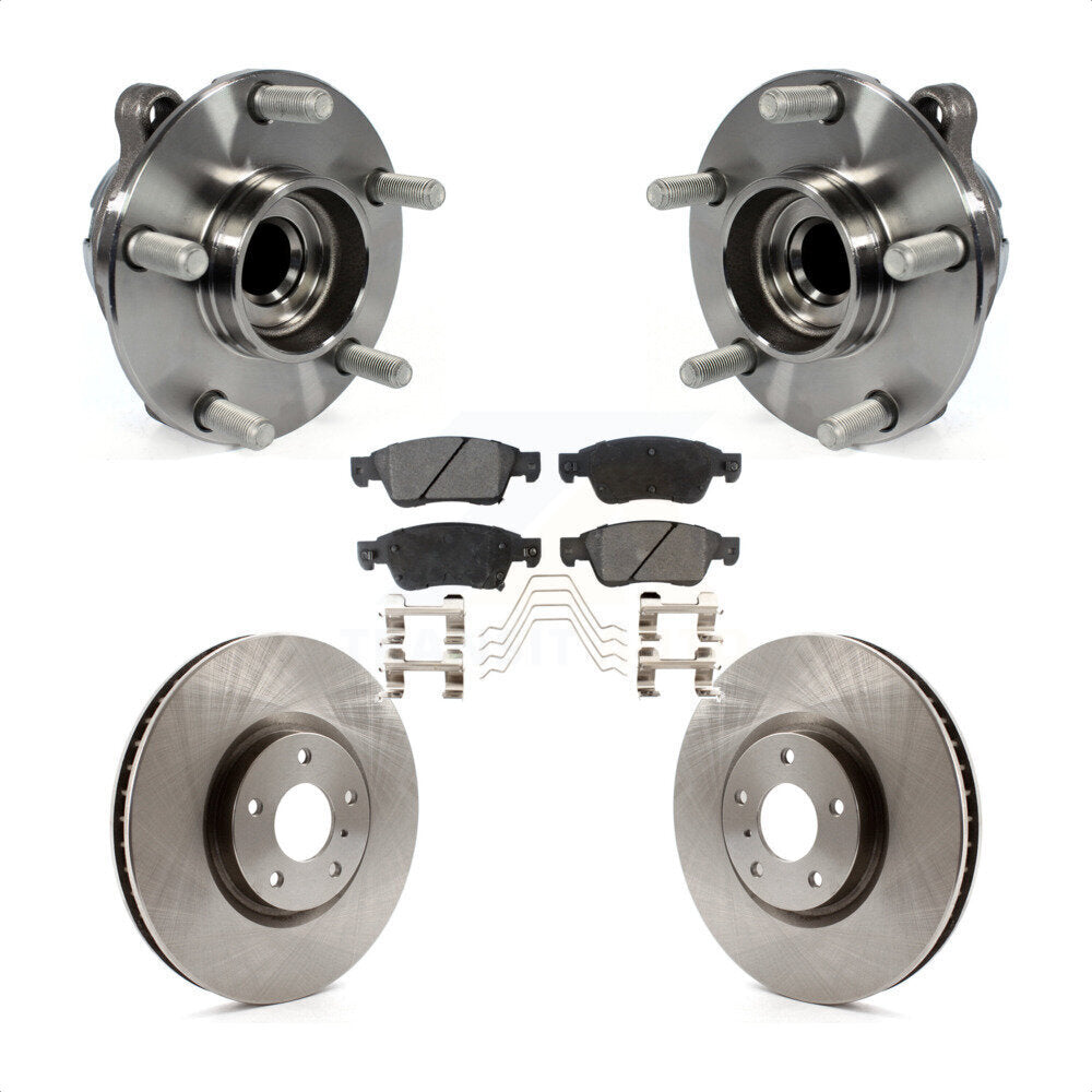 Ensemble de roulement de moyeu avant, Rotor de frein à disque et Kit de plaquettes pour INFINITI G37 G35 Q6
