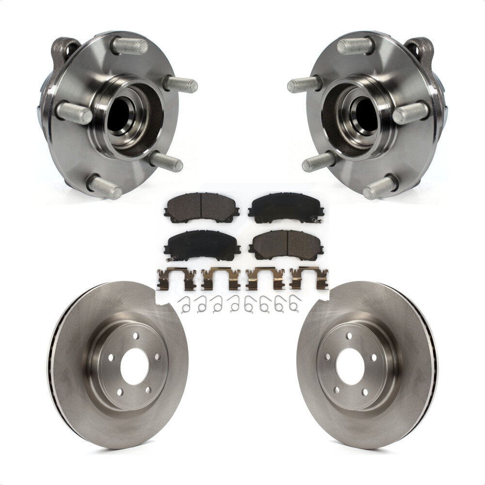 Ensemble de roulement de moyeu avant, Rotor de frein et Kit de plaquettes pour INFINITI Q50 QX50 Q60 RW