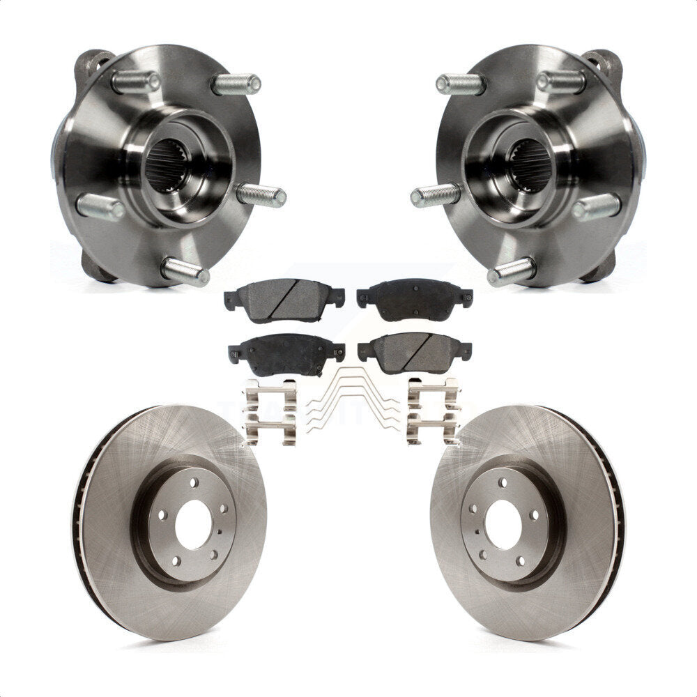 Kit de rotors et plaquettes de frein à disque d'assemblage de roulement de moyeu avant pour INFINITI G35 Q60