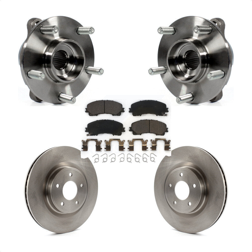 Ensemble de roulement de moyeu avant, Rotor de frein et Kit de plaquettes pour INFINITI Q50 QX50 Q60 AW