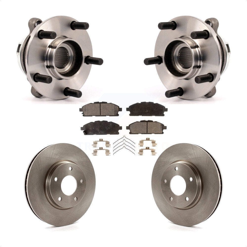 Ensemble de roulement de moyeu avant, Rotor de frein à disque et Kit de plaquettes pour Nissan Ques 2011 – 2017