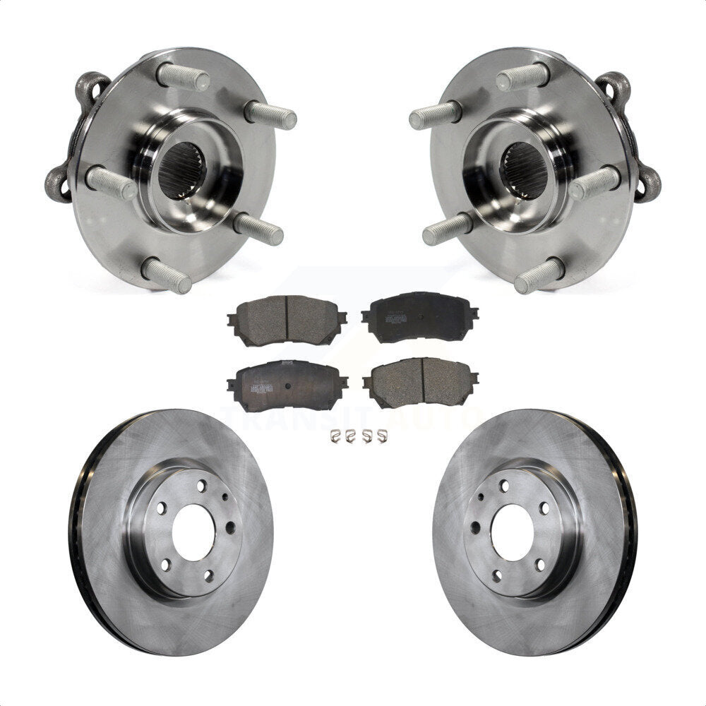 Kit de rotors de frein à disque et de plaquettes en céramique, ensemble de roulements de moyeu avant pour Mazda 6
