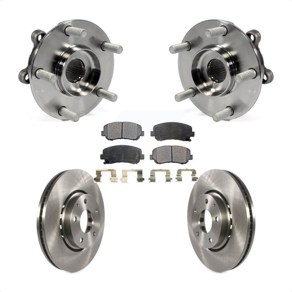 Kit de rotors de frein à disque et de plaquettes en céramique, ensemble de roulements de moyeu avant pour Mazda CX-