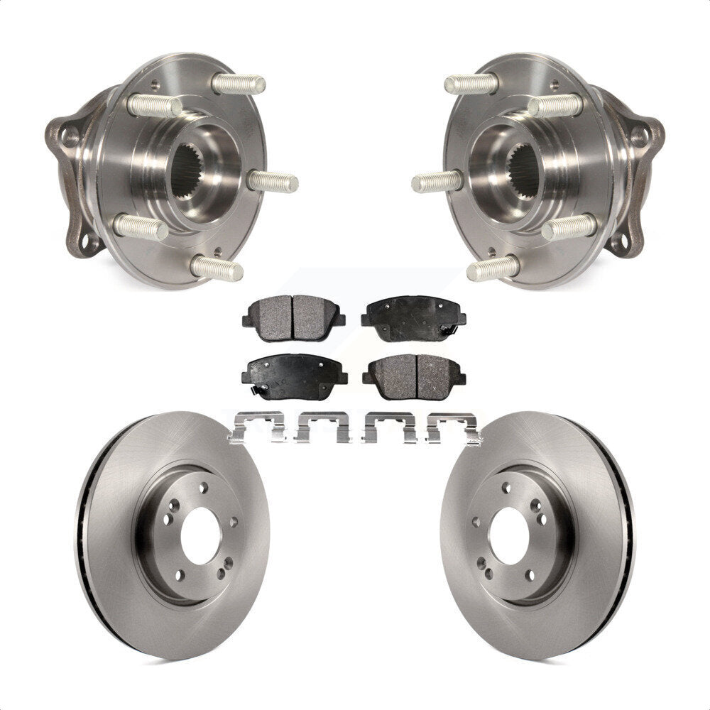 Ensemble de roulements de moyeu avant, Rotors et plaquettes de frein à disque, Kit pour Hyundai Sonata