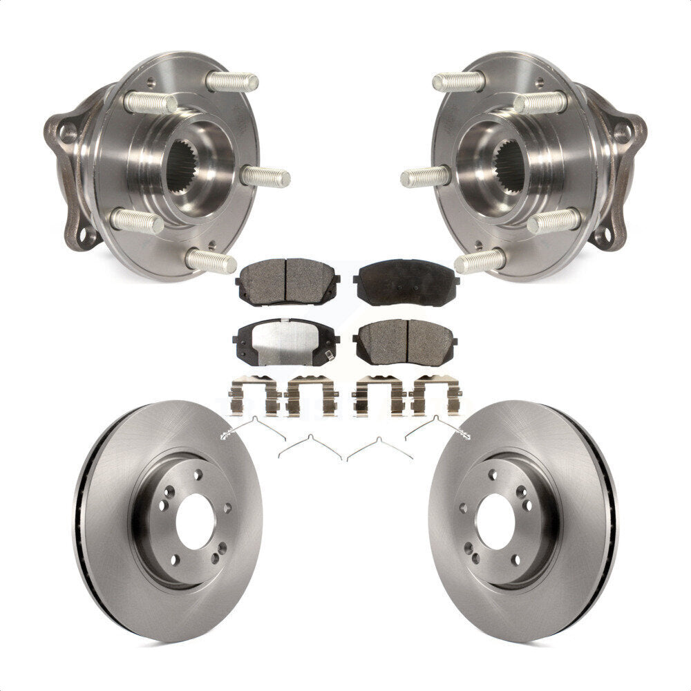 Ensemble de roulements de moyeu avant, Rotors et plaquettes de frein à disque, Kit pour Hyundai Sonata