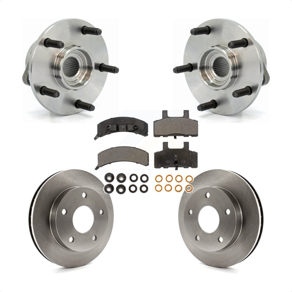 Ensemble de roulements de moyeu avant, Rotors et plaquettes de frein à disque, Kit pour Dodge Ram 1500