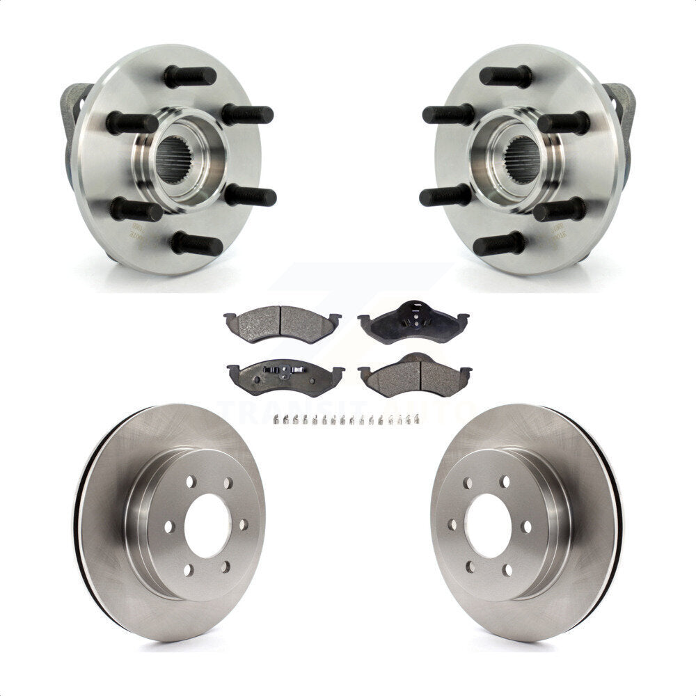 Ensemble de roulement de moyeu avant, Rotor de frein à disque et Kit de plaquettes pour Dodge Dakota Durang