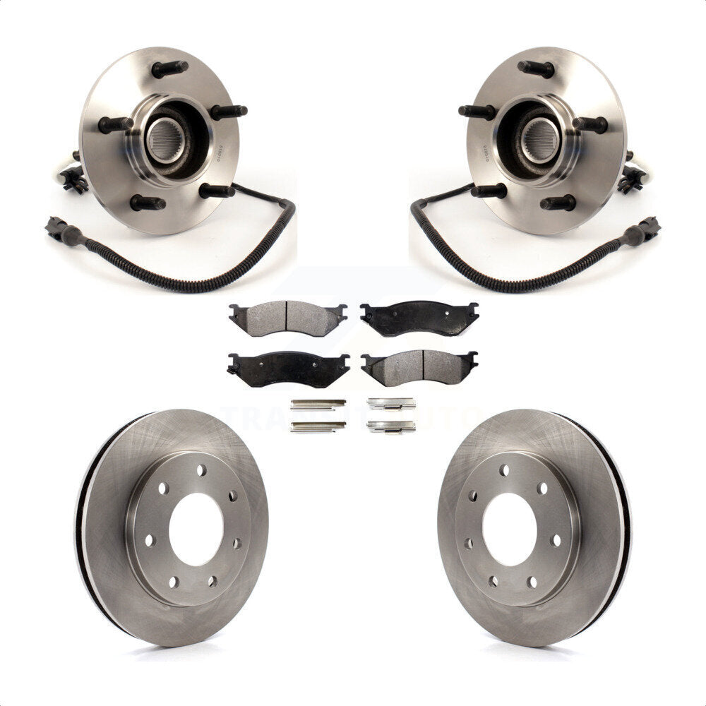 Kit de rotor et de plaquettes de frein avec roulement de moyeu avant pour Ford F-150 4WD 1999 avec 4 roues AB