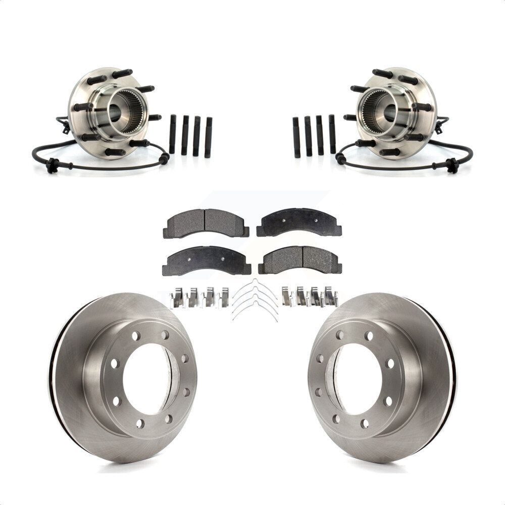 Ensemble de roulements de moyeu avant, Kit de plaquettes de Rotor de frein pour Ford Excursion 4W 2001 – 2005