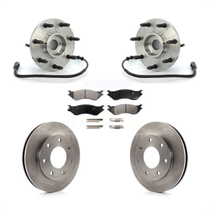 Ensemble de roulement de moyeu avant, Rotor de frein et Kit de plaquettes pour Ford F-150 F-250 Heritag