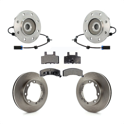 Ensemble de roulements de moyeu avant, Rotor de frein à disque et Kit de plaquettes pour K3500 Chevrolet GM