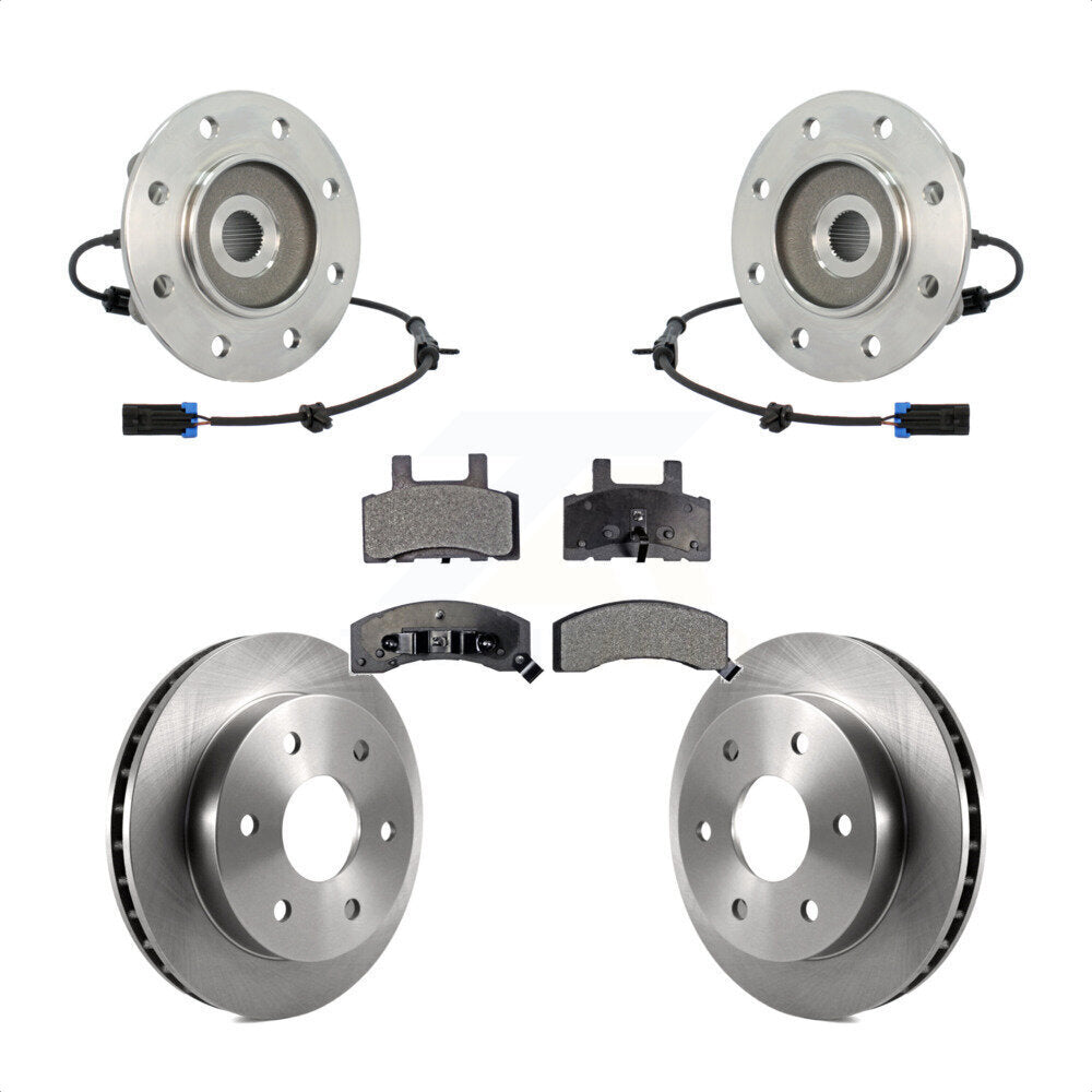 Ensemble de roulement de moyeu avant, Rotor de frein et Kit de plaquettes pour GMC Yukon Chevrolet Taho