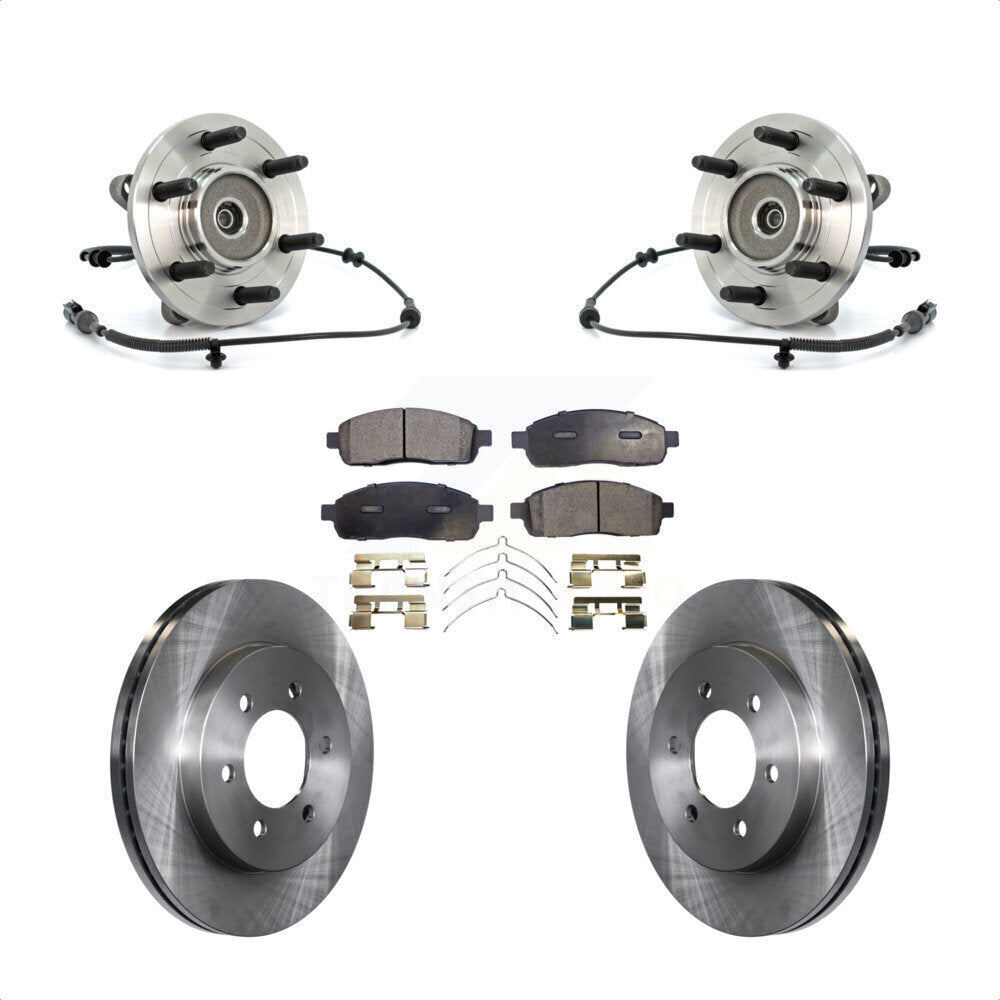 Kit de rotors et plaquettes de frein à disque, ensemble de roulements de moyeu avant, pour Ford F-150 4WD