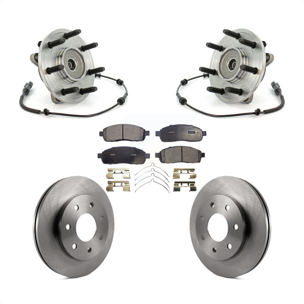 Kit de rotors et plaquettes de frein à disque, ensemble de roulements de moyeu avant, pour Ford F-150 4WD