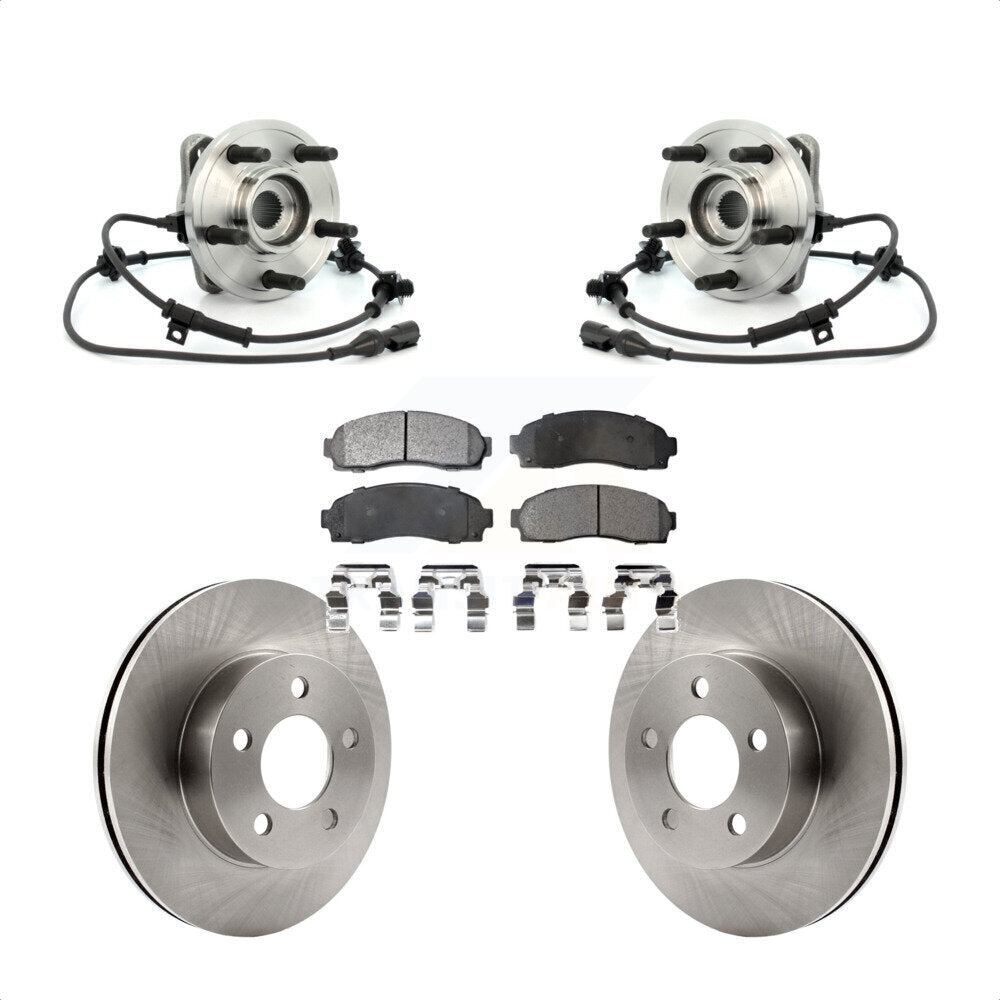Ensemble de roulement de moyeu avant, Rotor de frein à disque et Kit de plaquettes pour Ford Ranger 4W 2003