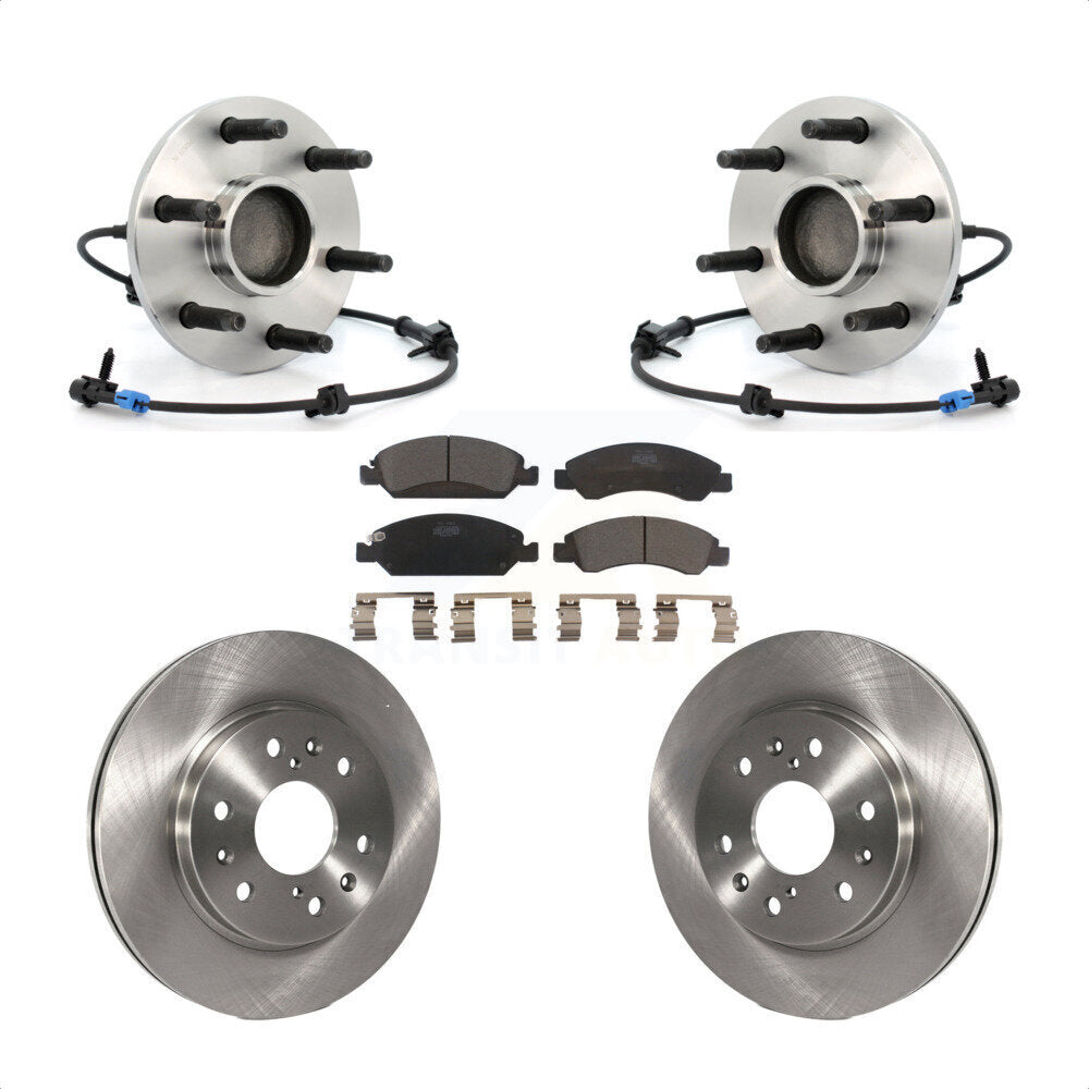 Kit de Rotor et plaquettes de frein, roulement de moyeu avant, pour Chevrolet GMC Silverado 1500 Sierr