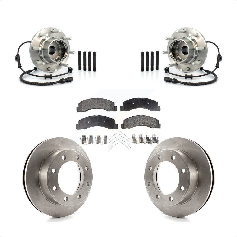 Ensemble de roulements de moyeu avant, Kit de plaquettes de Rotor de frein pour Ford Excursion 4W 2001 – 2005