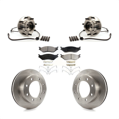 Ensemble de roulement de moyeu avant, Rotor de frein à disque et Kit de plaquettes pour Ford F-550 Super Dut