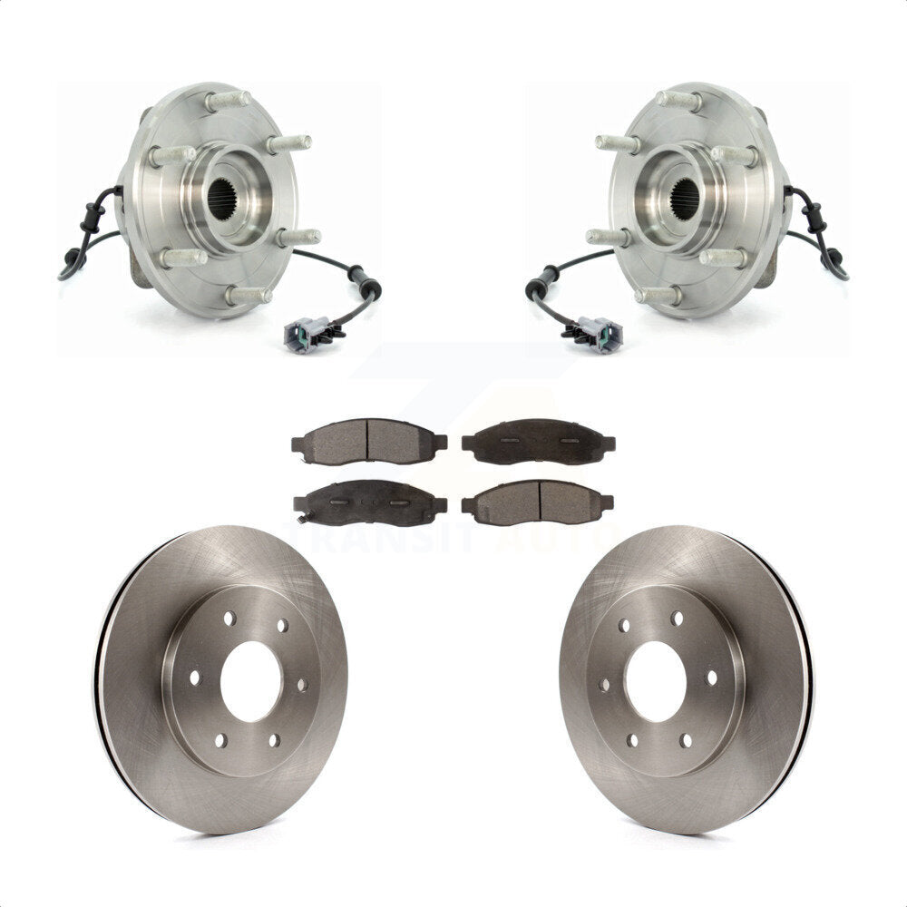 Kit de Rotor et plaquettes de frein, roulement de moyeu avant, pour Nissan TITAN Pathfinder Armada QX5