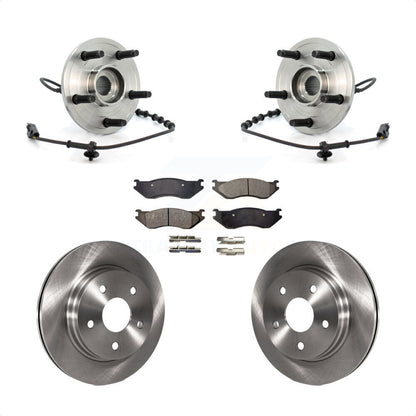Ensemble de roulements de moyeu avant, Rotors et plaquettes de frein à disque, Kit pour Dodge Ram 1500
