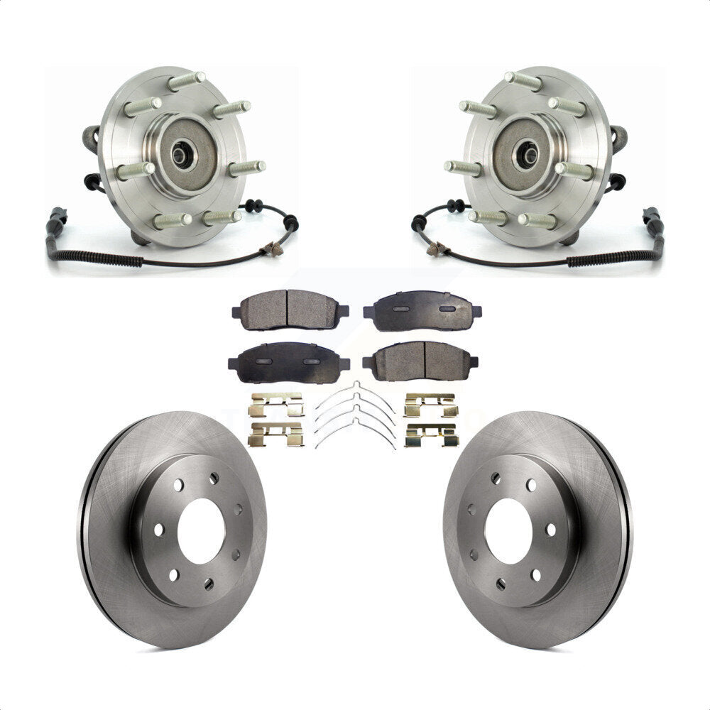 Kit de Rotor et plaquettes de frein à disque, roulement de moyeu avant, pour Ford F-150 Lincoln Mark LT 4W
