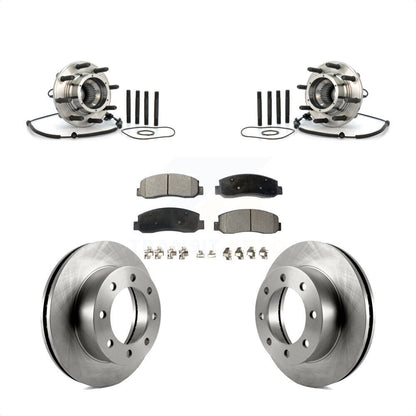Ensemble de roulement de moyeu avant, Rotor de frein et Kit de plaquettes pour Ford F-250 Super Duty F-35
