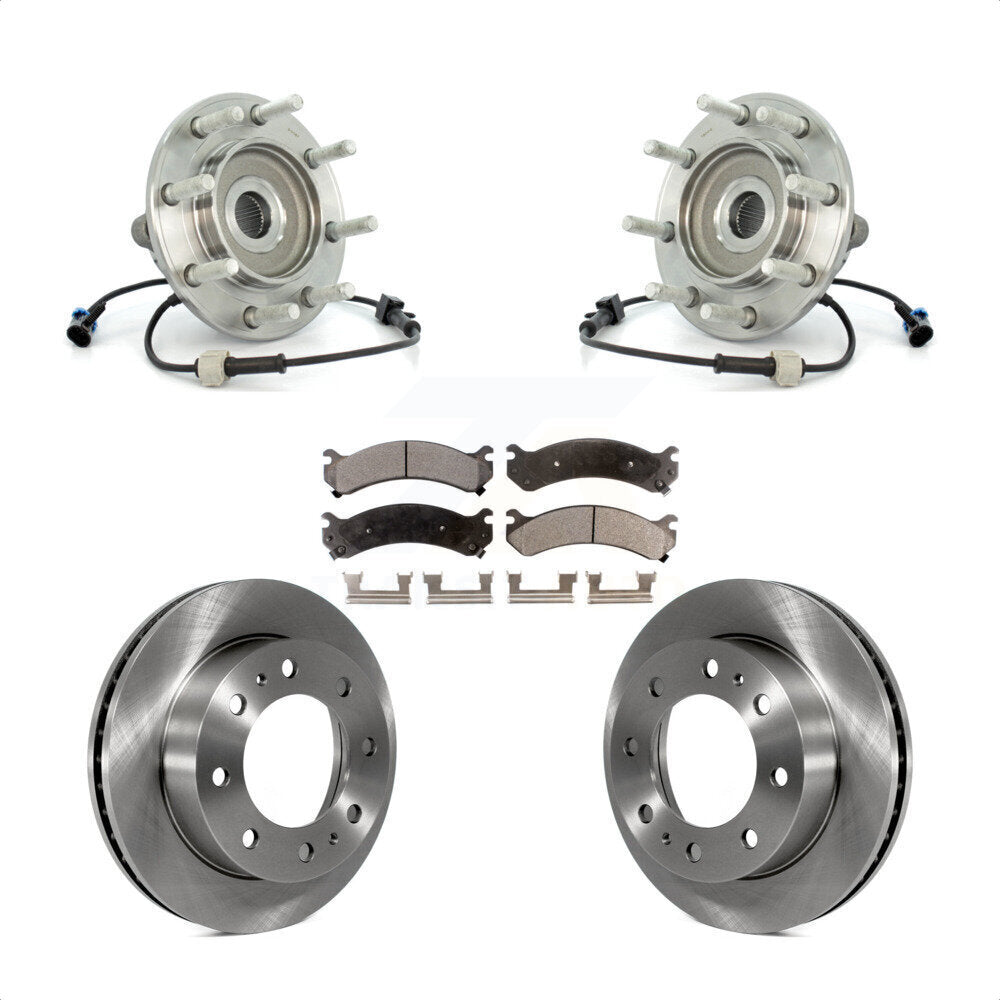 Kit de Rotor et plaquettes de frein, roulement de moyeu avant, pour Chevrolet GMC Sierra 3500 Silverad