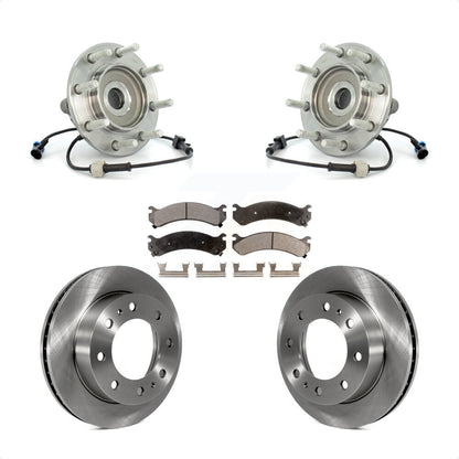 Kit de Rotor et plaquettes de frein, roulement de moyeu avant, pour Chevrolet GMC Sierra 3500 Silverad