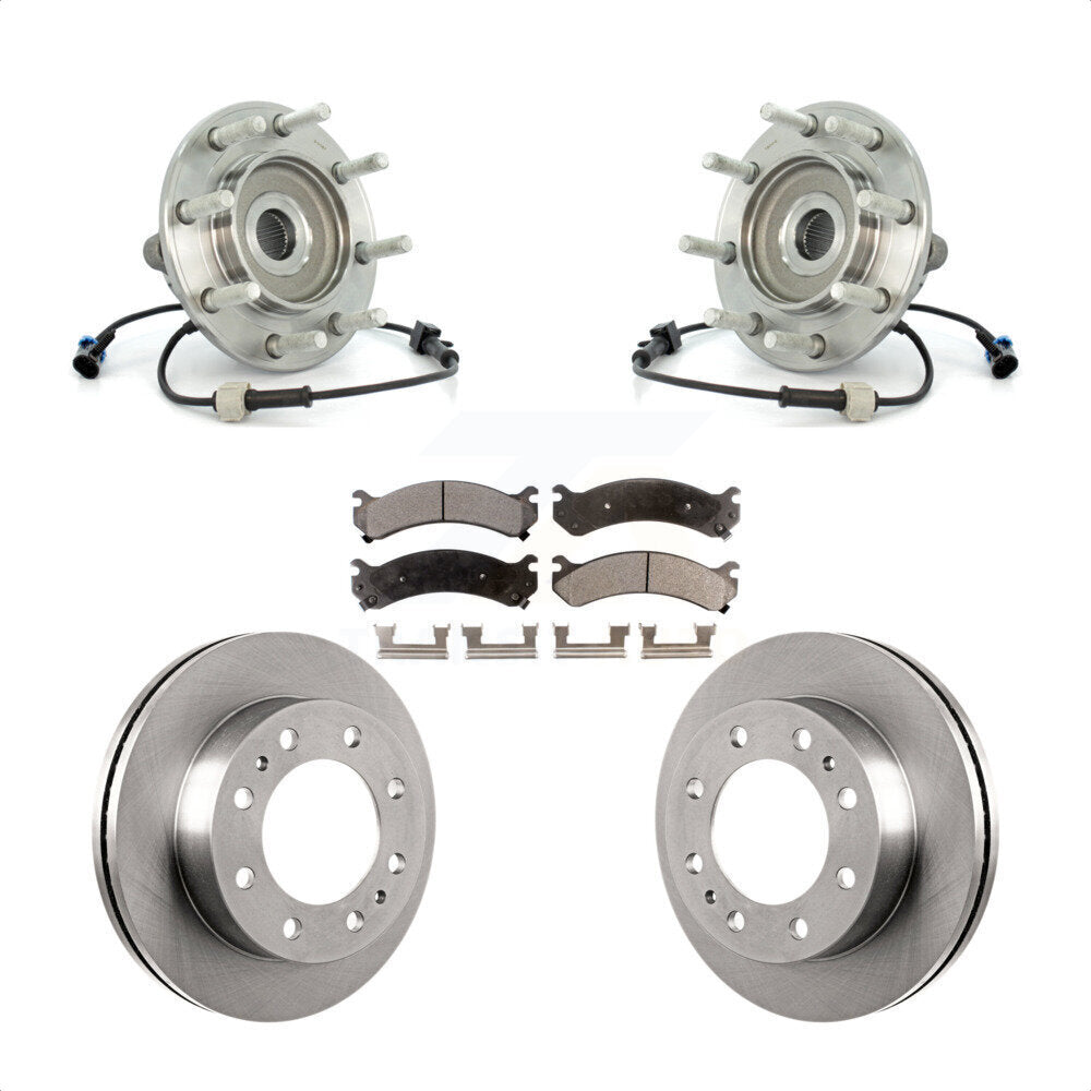 Kit de Rotor et plaquettes de frein, roulement de moyeu avant, pour Chevrolet GMC Sierra 3500 Silverad