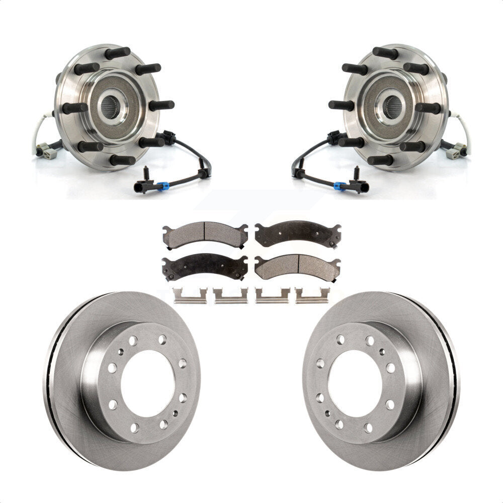 Kit de Rotor et plaquettes de frein, roulement de moyeu avant, pour GMC Sierra 3500 Chevrolet Silverad