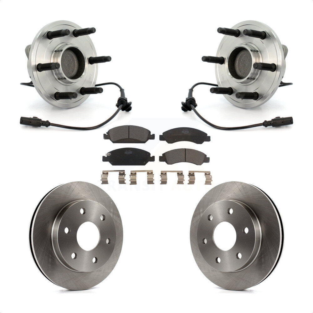 Ensemble de roulements de moyeu avant, Rotors et plaquettes de frein à disque pour GMC Sierra 1500