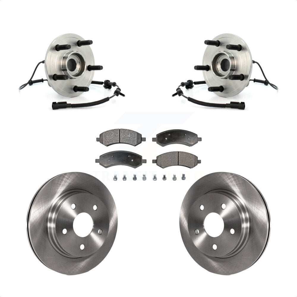 Ensemble de roulements de moyeu avant, Rotors et plaquettes de frein à disque, Kit pour Dodge Ram 1500